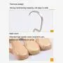 QHQH Pack of 4 Wooden Coat Clothes Hangers, Wide Shoulder Hangers Space Saving 360° Rotating Hook Suit Hangers Ideal for Suits Coats Jackets Pants Dresses (23cm39cm/25cm44.5cm)