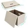 File Storage Box, Collapsible Decorative Linen Filing & Storage, Portable Office Document Organizer | Letter/Legal (Beige, 1 Pack) File Storage Box, Collapsible Decorative Linen Filing & Storage, Portable Office Document Organizer | Letter/Legal (Beige, 1 Pack)