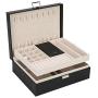 FSC Lighting Jewelry Boxes Organizer, Travel Jewelry Storage Case Necklace Holders Display Tray Storage Case(Black)