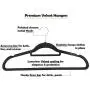Decor Hut Velvet Covered Hangers ? 50 Pack Non-Slip Black Hangers for Clothes ? Premium Quality Materials - Easy Slide & Sturdy Design ? Slim to Save Closet Space