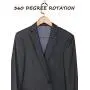 C&M LIFE Solid Wood Coat Hanger - Pack of 5, Smooth Finish Suit Hangers with Non Slip Bar and Cut Notches for Dress, Pant, Jacket