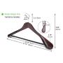 EAZONE Solid Wooden Extra-Wide Shoulder Suit Coat Hangers Wooden Coat Hangers with Non Slip Pants Bar and 360 Swivel Hook Retro Finish, 6-Pack EAZONE Solid Wooden Extra-Wide Shoulder Suit Coat Hangers Wooden Coat Hangers with Non Slip Pants Bar and 360 Swivel Hook Retro Finish, 6-Pack