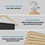 Furgle Wood Suit Clothes Hangers - Coat Jacket Dress Clothes Hangers with Smooth Finish & Non Slip Bar - 20 Pack (Natural Wood)
