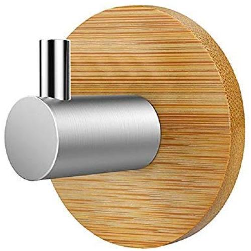 Yagaga Multifunctional Kitchen Utensil Utility Hanger, L Shaped Adhesive Hooks Bamboo Stainless Steel Wall Hangers Clothes Towel Multifunctional (Single Hook) Yagaga Multifunctional Kitchen Utensil Utility Hanger, L Shaped Adhesive Hooks Bamboo Stainless Steel Wall Hangers Clothes Towel Multifunctional (Single Hook)