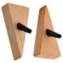Garneck Wood Wall Hook Adhesive Triangle Door Back Hook Modern Wall Clothes Hanger for Living Room Entrance Key Holder 2 PCS