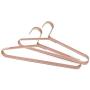 KOOBAY 6Pack 16.5inch Rose Gold Color King Size Non Slip Aluminum Laundry Hangers Clothes Storage Suit Coat Hangers with Anti-Slip Strips