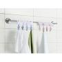WJL Bathroom Racks Cloth Hanger Clothespin Travel Portable Folding Cloth Socks Drying Hanger with 4 Clips and a Closable Storage Bags, Pack of 2