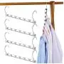 TOPIA HANGER Wonder Multifunctional Clothes Hangers Space Saving Hangers Updated Design Wider Wavy Slots Metal Magic Hangers Heavy Duty Chrome Hangers Closet Organizer Hanger 4pcs CT11C TOPIA HANGER Wonder Multifunctional Clothes Hangers Space Saving Hangers Updated Design Wider Wavy Slots Metal Magic Hangers Heavy Duty Chrome Hangers Closet Organizer Hanger 4pcs CT11C
