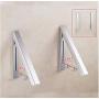2pcs Portable Foldable Retractable Bathroom Balcony Wall-Mounted Clothes Hanger Laundry Rack Decoration