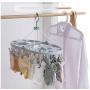 2pcs Random Color Foldable Round Clothes Hanger Rack Socks Clips Suitable for Travel and Home use. Home Travel, Home, etc Laundry