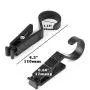 Zelta Dual-ended Laundry Hooks Clothes Pins Hanging Clips Plastic Hanger, Pack of 10 (Black)