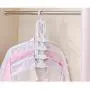 Mitlife Clothes Hangers Space Saving 8 in 1 Plastic Hangers Multi-Function Creative Folding Hangers Magic Clother Hangers Organizer in Wardrode Adjustable Drying Rack (White)
