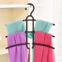 Multi Layers Clothes Hanger Fishbone Type Clothing Towel Storage Rack Closet Wardrobe Space Saver Hanging Rack,Pink,38.5 x 36 cm
