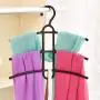 Multi Layers Clothes Hanger Fishbone Type Clothing Towel Storage Rack Closet Wardrobe Space Saver Hanging Rack,Pink,38.5 x 36 cm