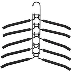 2pcs Multi-Layer Anti-Slip Clothes Hangers Save Space 5 in 1 Metal Laundry Rack Storage for Shirt Sweater Suit Dress Coat