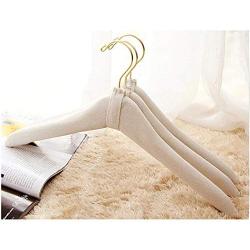 Mans Style ! Luxury White Fabric Padded Wooden Hanger for Clothes (5pieces)