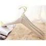Mans Style ! Luxury White Fabric Padded Wooden Hanger for Clothes (5pieces)