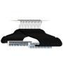Tosnail 24 Pack Velvet Hangers Skirt Hangers Pants Hangers with Clips and Swivel Hook - Black