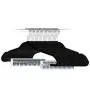Tosnail 24 Pack Velvet Hangers Skirt Hangers Pants Hangers with Clips and Swivel Hook - Black
