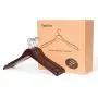 Topline Classic Wood Shirt Hangers - Cherry Finish (10-Pack) Topline Classic Wood Shirt Hangers - Cherry Finish (10-Pack)