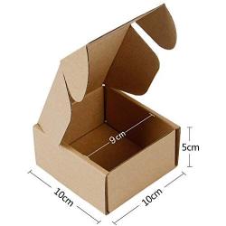 RUSPEPA Recycled Corrugated Boxes Mailers - Cardboard Boxes Perfect for Shipping Small - 4" x 4" x 2" - 50 Pack - Kraft