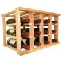 Wooden Wine Rack - 12 Bottle Wine Rack - No Assembly Required - Countertop or Stackable