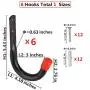 Heavy Duty Utility Garage Storage Hooks,Universal Wall Mount J Organizer Hangers for Hoses,Garden Tools,Cords,Cables,Toy Bag (6 Pcs Black 4.1" Hook) Heavy Duty Utility Garage Storage Hooks,Universal Wall Mount J Organizer Hangers for Hoses,Garden Tools,Cords,Cables,Toy Bag (6 Pcs Black 4.1" Hook)