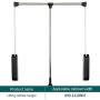 GWXYMJ Coat Rack Wardrobe Lifting Clothes Hanger, Wardrobe Pull-Down Clothes Rail, Automatic Rebound Cloakroom Hanger Rod, Hydraulic Buffer Hanger Rod (Size : 830-1150mm)