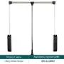 GWXYMJ Coat Rack Wardrobe Lifting Clothes Hanger, Wardrobe Pull-Down Clothes Rail, Automatic Rebound Cloakroom Hanger Rod, Hydraulic Buffer Hanger Rod (Size : 830-1150mm)