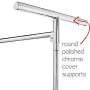 Only Hangers Heavy Gauge Clear Z Rack Cover with Zipper Plus a Pair of Round Tubing Cover Support Brackets - Combo Kit fits all 5 Wide Z Racks (Note: Z Racks Sold Separately) …