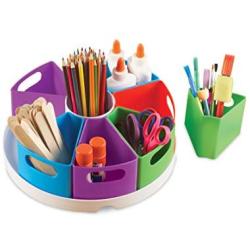 Learning Resources Create-a-Space Storage Center, Bright Colors, Classroom Craft Keeper, 10 Piece set