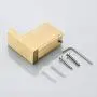 BATHSIR Stainless Steel 2 Hooks Set Heavy Duty Bathroom Accessories,Door Hanger for Clothes Wall Mount Brushed Gold