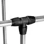 HEAVY DUTY-Double Adjustable Portable Clothes Rack Hanger Extendable Rolling