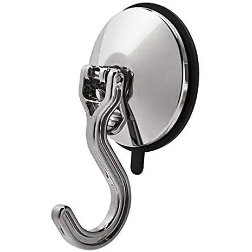 Trucker Tough Mighty Hook - Heavy Duty Suction Cup Hooks, Large, Chrome Trucker Tough Mighty Hook - Heavy Duty Suction Cup Hooks, Large, Chrome