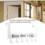 Art Over Door Hook Keys Hook Hanger 6 Hook Rack Clothes Holder for Closet Cabinet Door Wall Decor(White)