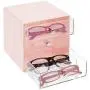 mDesign Stackable Plastic Eye Glass Storage Organizer Boxes Holder for Sunglasses, Reading Glasses, Accessories - 3 Divided Drawers, Chrome Pulls, 2 Pack - Light Pink/Clear mDesign Stackable Plastic Eye Glass Storage Organizer Boxes Holder for Sunglasses, Reading Glasses, Accessories - 3 Divided Drawers, Chrome Pulls, 2 Pack - Light Pink/Clear