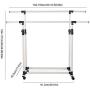 GaGa Portable Adjustable Garment Clothes Double Rail Rack Rolling Hanger Organizer Heavy Duty with Wheels