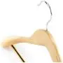 HANGERWORLD 3 Natural Wooden 17.7inch Coat Clothes Garment Non Slip Pants Bar Hangers Broad Shoulder Support HANGERWORLD 3 Natural Wooden 17.7inch Coat Clothes Garment Non Slip Pants Bar Hangers Broad Shoulder Support