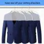 Zilink Shoulder Covers for Clothes (Set of 15) Breathable Garment Dust Covers Protectors with 2" Gusset for Suit, Coats, Jackets, Dress Closet Storage