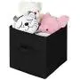 SONGMICS Set of 6 Storage Boxes, Non-Woven Fabric Foldable Storage Cubes and Toy Clothes Organiser Bins, 2 Grey, 2 Black UROB26GH