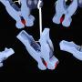Fdit1 Stylish Pp Laundry Drying Rack Clothes Hanger with 29 Clips for Drying Socks Drying Towels (2#)