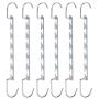 6pcs Multi-Port Support Clothes Hanger Multifunctional Clothes Drying Rack Metal Hangers Organizer Storage Rack for Space Saving