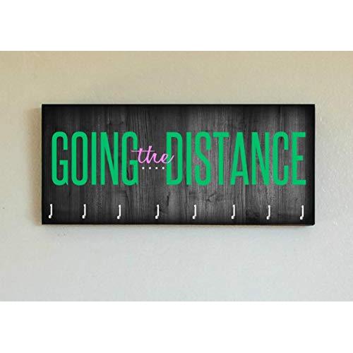 Race Medal Holder/Running Medal Hanger GOING THE DISTANCE- Wood Wall Mounted Medal Organizer. CUSTOMIZATION Available