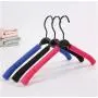 10Pcs Colorful Anti-Slip Sponge Padded Plastic Hanger for Clothes Coats Shirts Pants Random Color