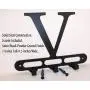 Capital Letter V Monogram Wall Hook Hanger. Satin Black. Solid Steel. Screws Included. Capital Letter V Monogram Wall Hook Hanger. Satin Black. Solid Steel. Screws Included.
