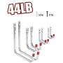 SEVGTY Utility Hooks Garage Hooks Heavy Duty Bike Hooks Ladder Hooks for Garage 8-Pack