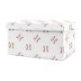 Sweet Jojo Designs Red and White Sports Boy Baby Nursery or Kids Room Small Fabric Toy Bin Storage Boxes Chest for Baseball Patch Collection