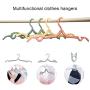 Sunnyac Travel Hangers, Pack of 8 Portable Folding Clothes Hangers, Space Saving Collapsible Travelling Accessories, Foldable, Lightweight Laundry Drying Rack for Underwear, Pants and Shirts