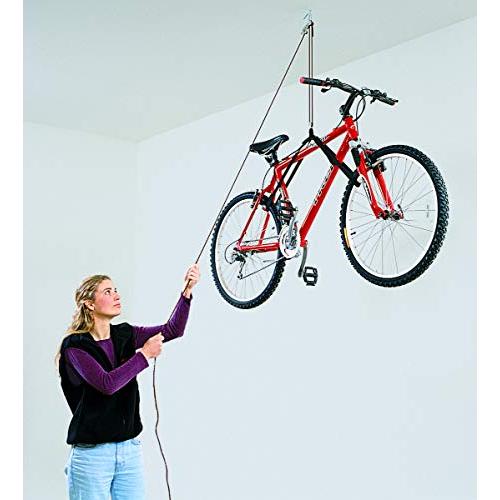 HARKEN Garage Storage Ceiling Hoist | 1 Point System | 2:1 Mechanical Advantage | Easy Lift, Single-Person, Hanger, Pulley, Bike, Ladder, Wheel Barrel, Tool