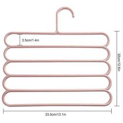 Yeldou S Shaped Hangers,5 Tiers/Layers Sturdy Clothes Hangers for Saving Space,Traveling